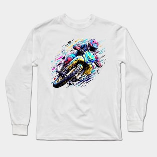 Moto Racing Fast Speed Competition Abstract Long Sleeve T-Shirt